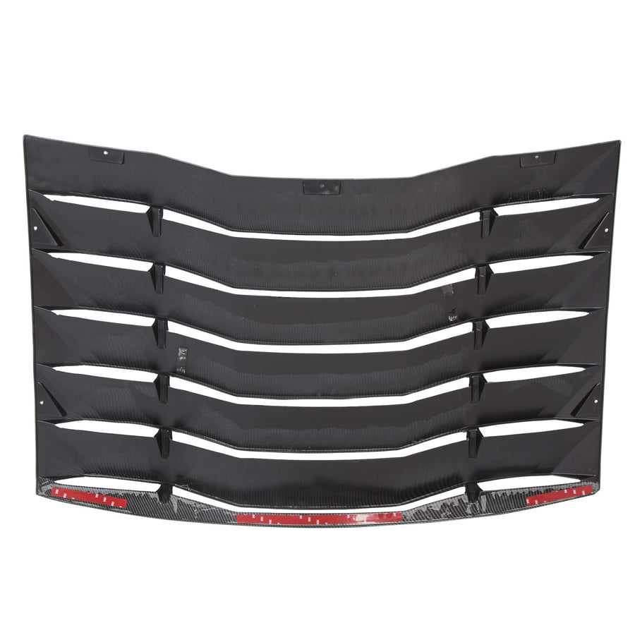 YIKATOO® Rear Window Louver Cover Vent Sun Shade Compatible with 2011-2021 Dodge Charger - Carbon Fiber Painted -junior