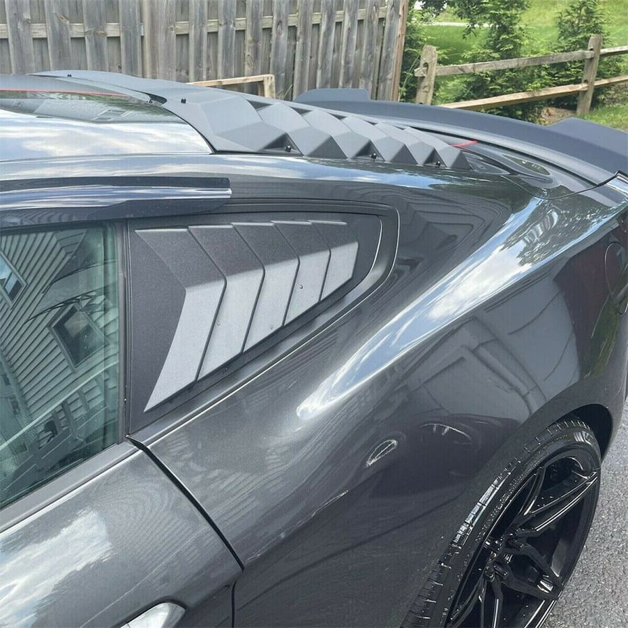 YIKATOO® Rear Window Louver Cover Sun Shade - ABS Fits 2015-2021 2019 2018 Ford Mustang -junior