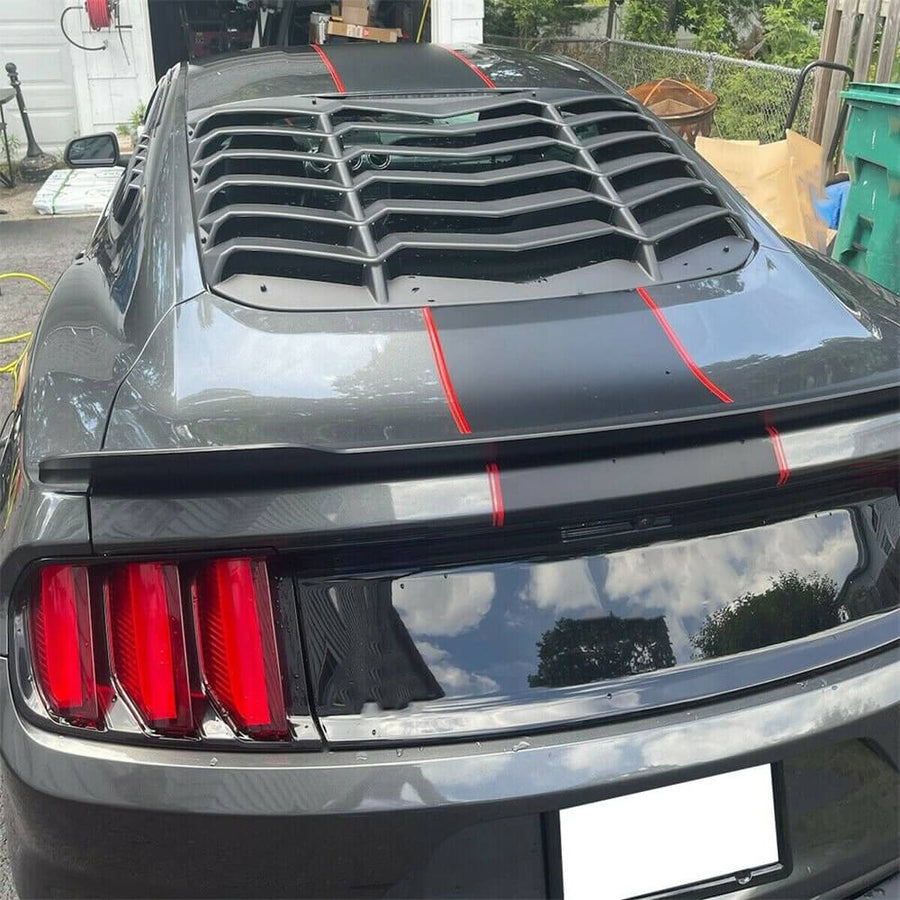 YIKATOO® Rear Window Louver Cover Sun Shade - ABS Fits 2015-2021 2019 2018 Ford Mustang -junior