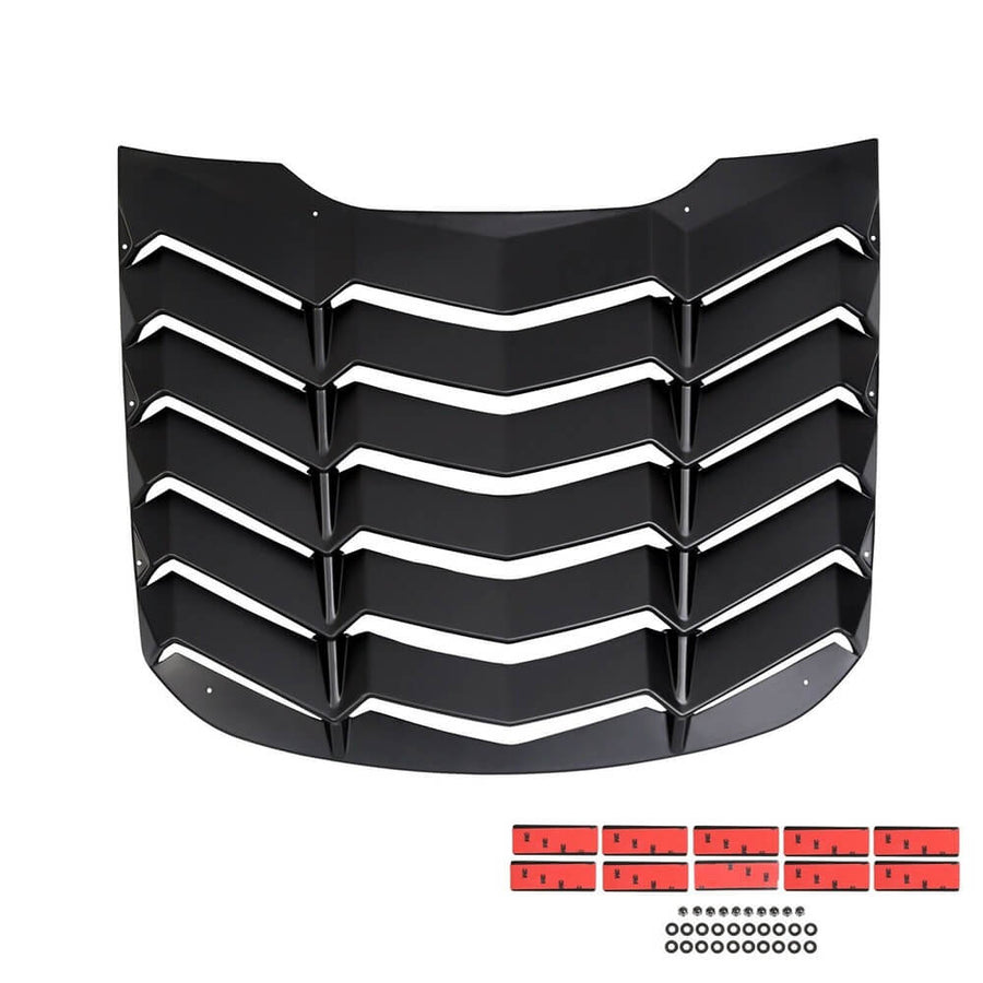 YIKATOO® Rear Window Louver Cover Sun Shade - ABS Fits 2015-2021 2019 2018 Ford Mustang -junior