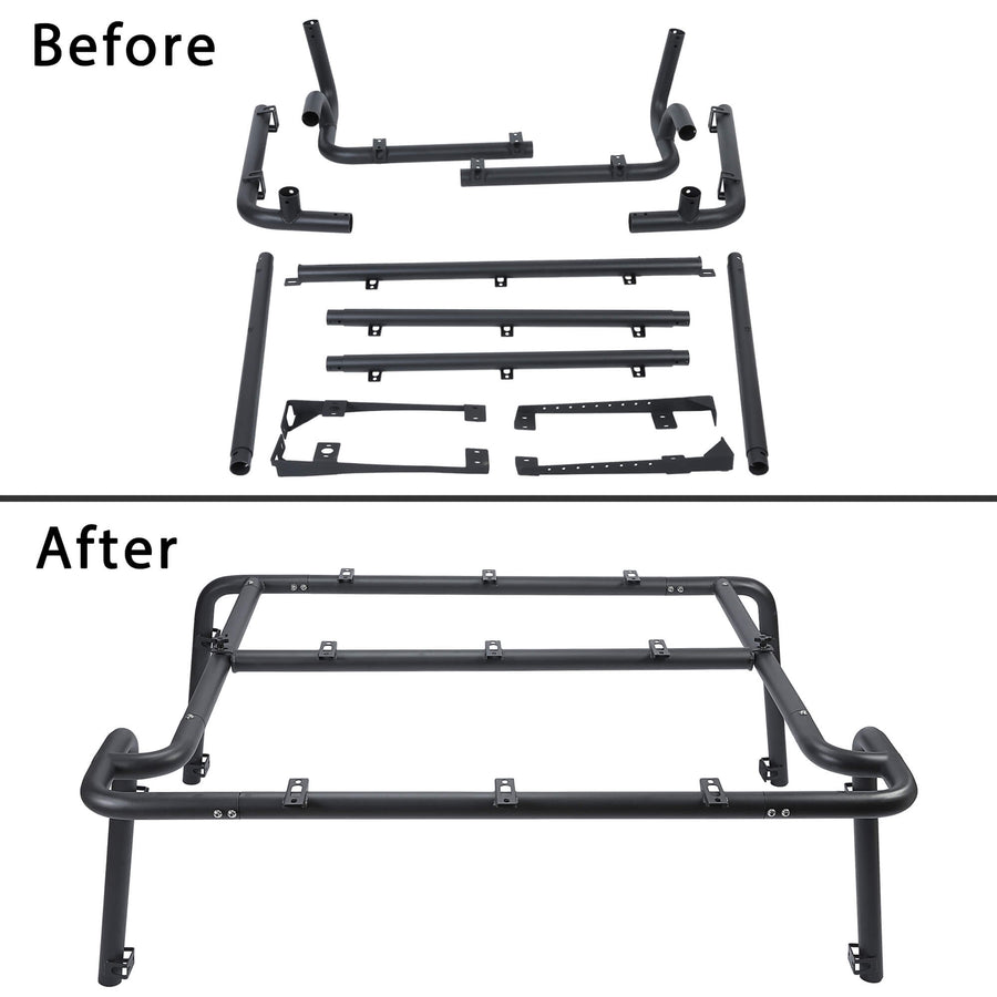 YIKATOO® Roof Rack for 2007-2010 Wrangler JK 2 Door,MBRP 130927 Black Coated Off Chamber - junior