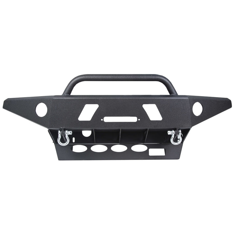 YIKATOO® New Front Bumper Guard W/ Winch Ready LED Hole D-Rings Offroad Steel for 2005-2015 Toyota Tacoma pick up only-junior