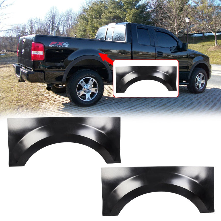 YIKATOO® Upper Wheel Arch Repair Panels All Models Pair For 2004-2008 Ford F150 -junior