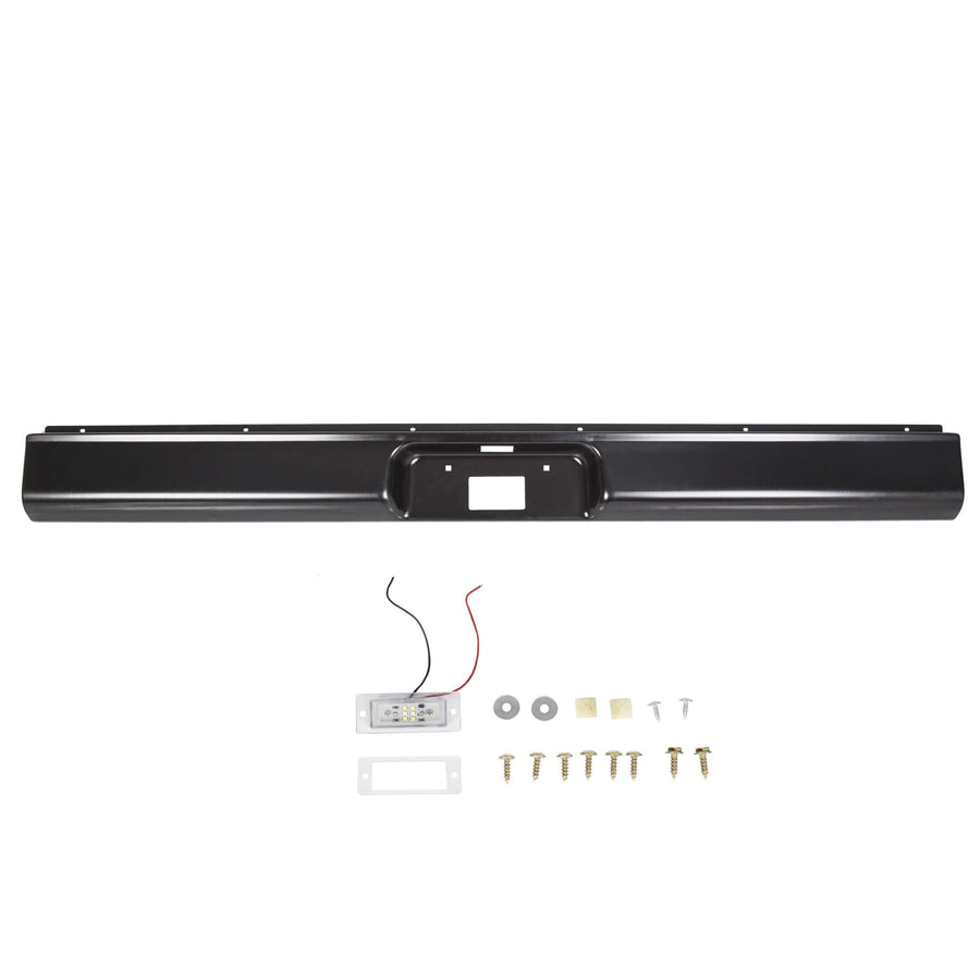 YIKATOO® for 1973-1987 C10 Silverado GMC Fleetside Rear Steel Roll Pan License Plate W/Light 18 Gauge Steel -junior