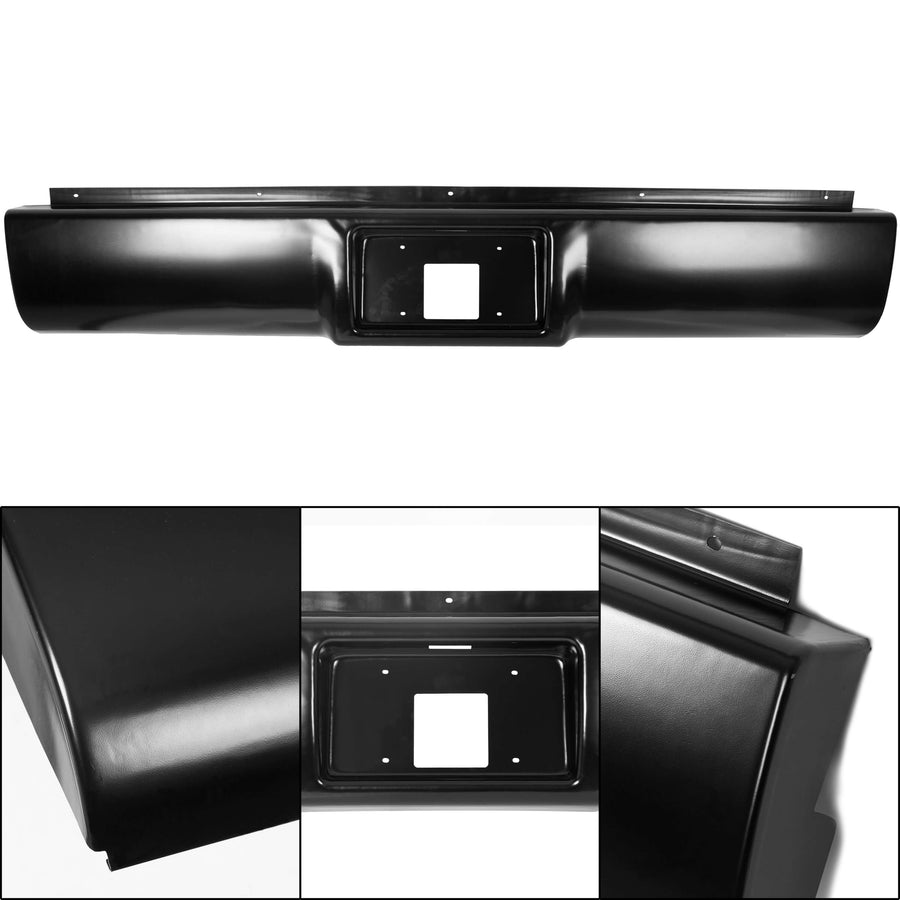YIKATOO® Roll Pan Rollpan Bumper w/License Plate Box Compatible with 88-98 Chevy Silverado Sierra C1500 2500 3500 -junior