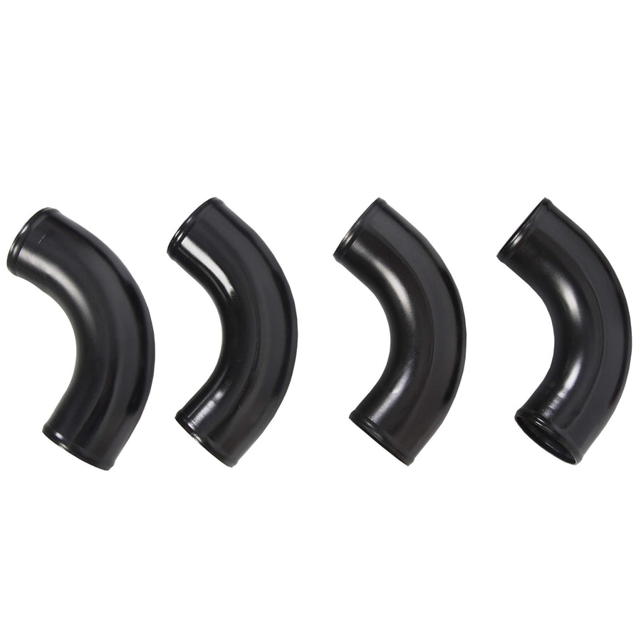 YIKATOO® 12 Piece 2.5 Inches Intercooler Black Piping Kit +T-Bolt Clamps +Blk Silicone Couplers-junior