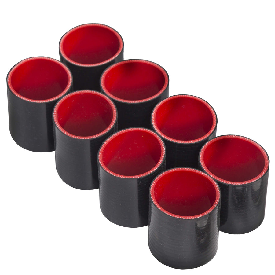 YIKATOO® 12 Piece 2.5 Inches Intercooler Black Piping Kit +T-Bolt Clamps +Blk Silicone Couplers-junior