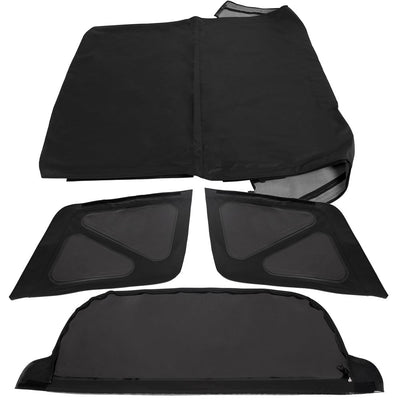 YIKATOO® Tinted Soft Top Sailcloth Black For 1995-1998 Suzuki Sidekick Geo Tracker -junior