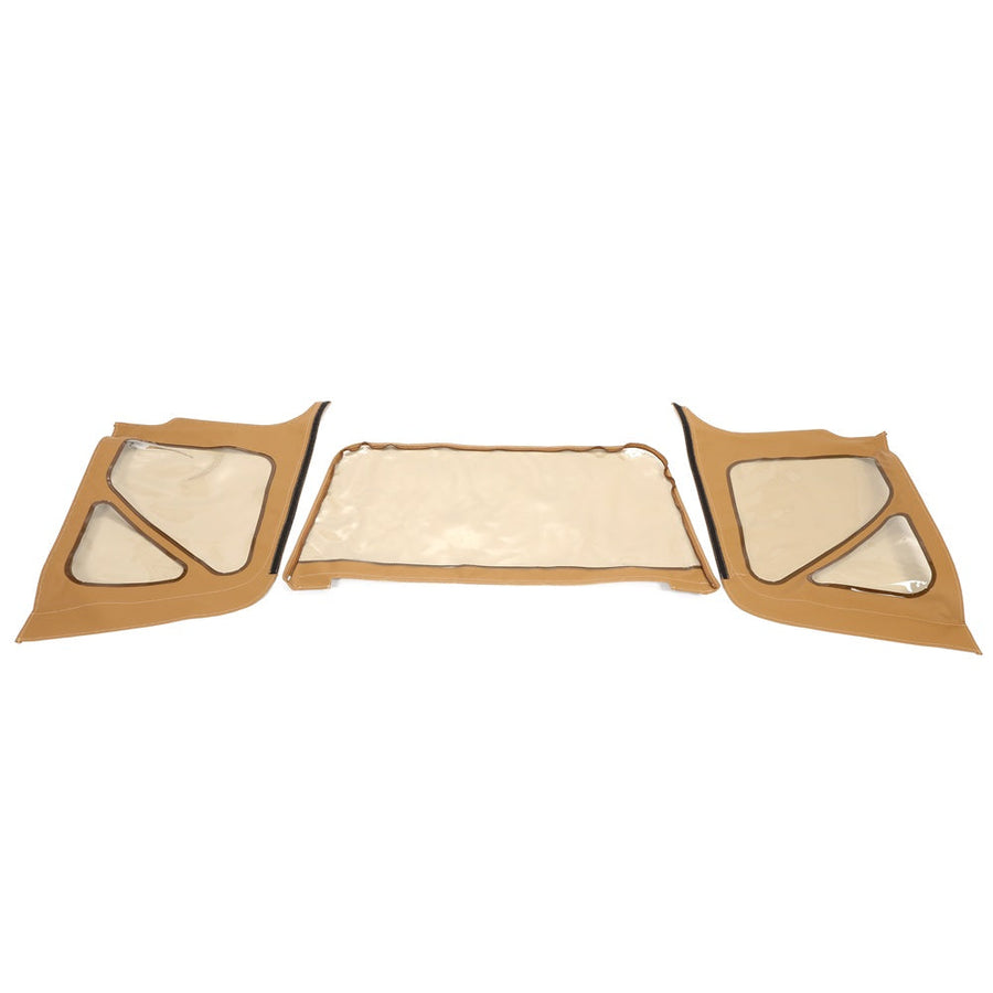 YIKATOO® Soft top Replacement, 1997-2006, Tinted Windows, Spice Leather For Jeep Wrangler TJ -junior
