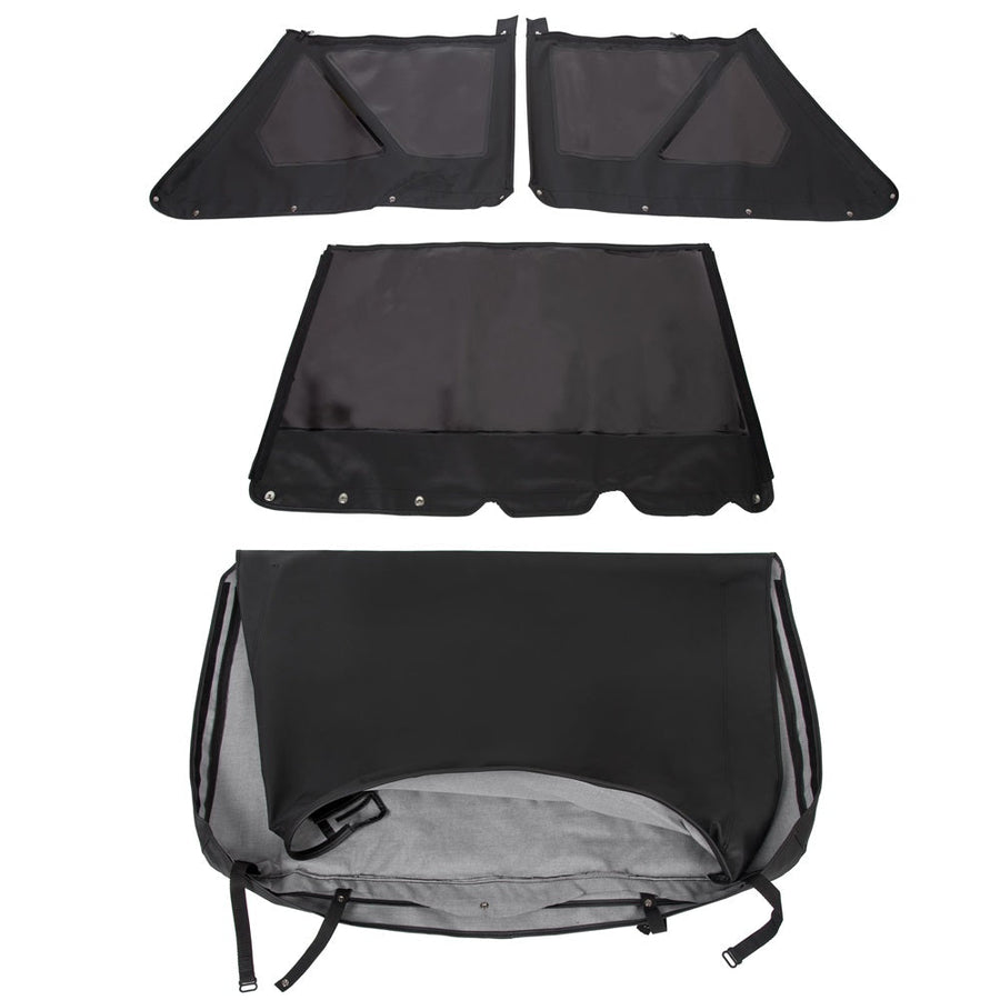 YIKATOO® Replacement Soft Top with Rear Tinted Windows Black For 1986-1994 Suzuki Samurai -junior