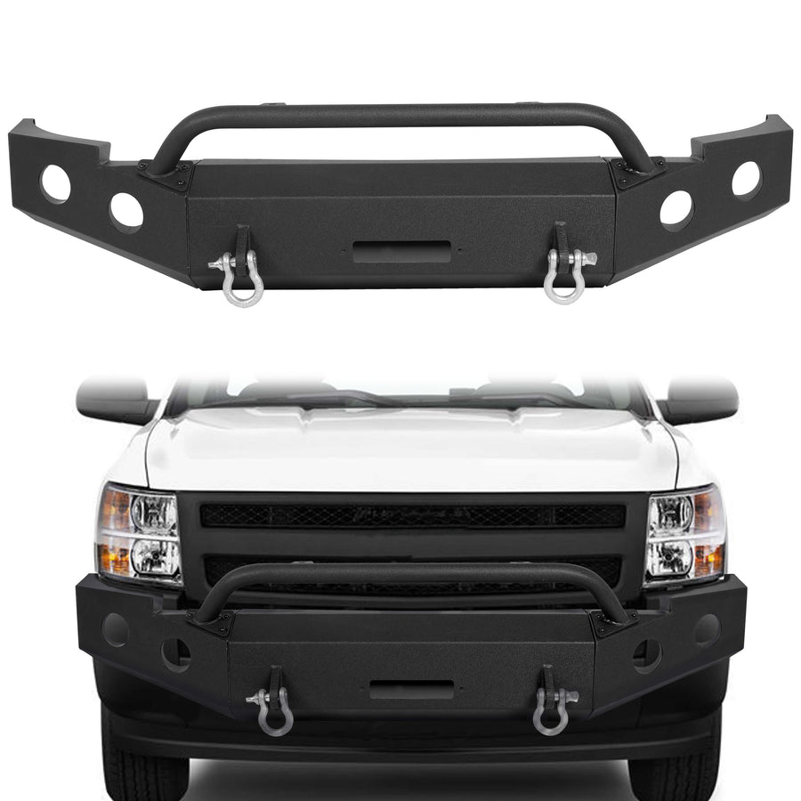 YIKATOO® Modular Front Bumper for 2007-2013 Chevy Silverado 1500,3-Piece -  junior