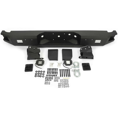 YIKATOO® Rear Bumper Black Steel compatible with 2009-2014 Ford F150 Fits Models without Rear Sensors -junior