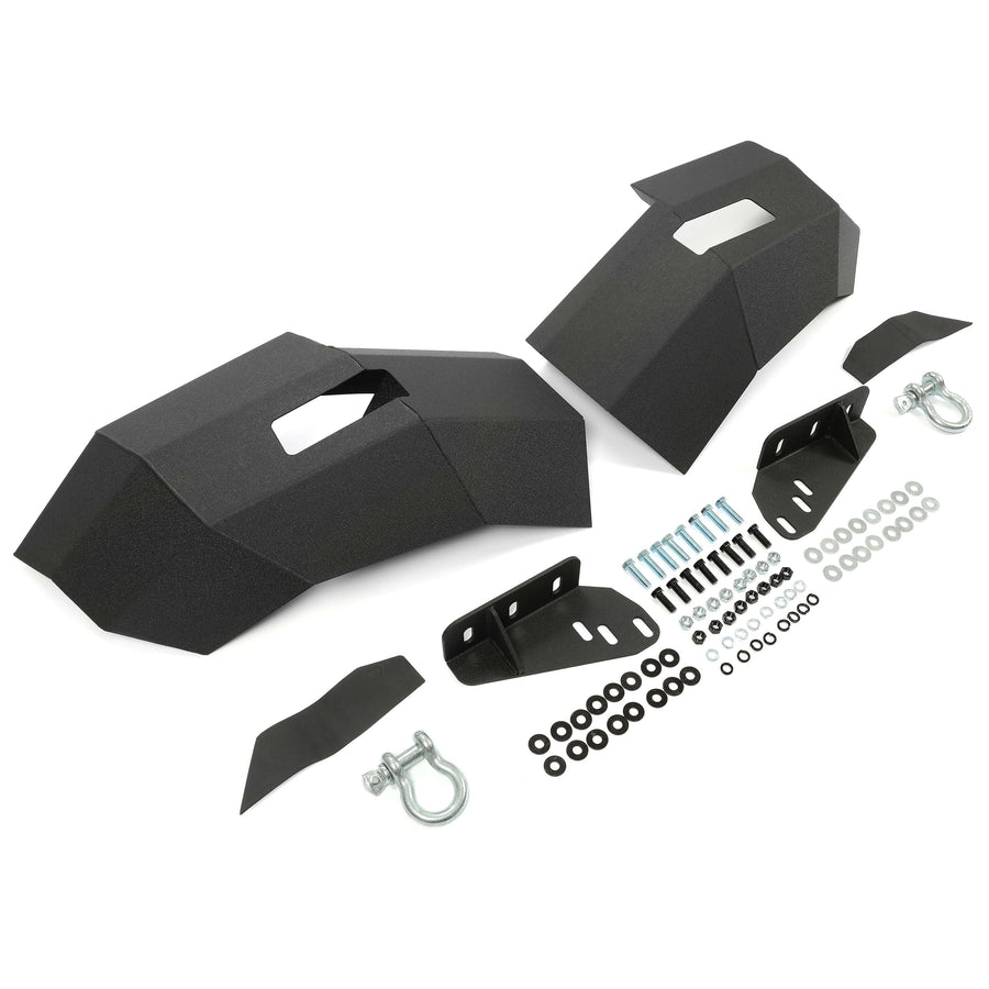 YIKATOO® Front Bumper 3-Pieces with D-Rings Compatible with 2007-2010 Chevrolet Silverado 2500 3500 -junior