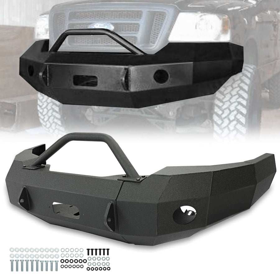 YIKATOO® Front Bumper With Push Bar Steel Fits 1997-2003 Ford F-150 -junior