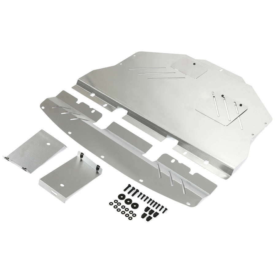 YIKATOO® Aluminum Engine Splash Shield Under Tray Skid Plate Compatible with 2011-2014 Subaru WRX STI Impreza (any trim) - Silvery -junior