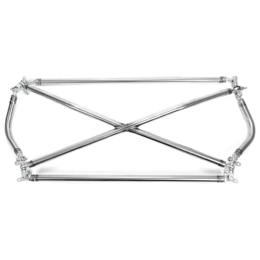 YIKATOO® C Pillar X Brace Cross Strut Bar Rear Trunk Suspension Compatible with 1996-2000 Honda Civic EK9 Stainless Steel -junior