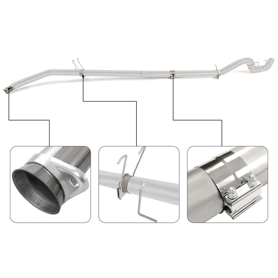 YIKATOO® 4 Inches Turbo Back Downpipe Exhaust System Kit & Bracket For 1994-1997 Ram Cummins 5.9L-junior