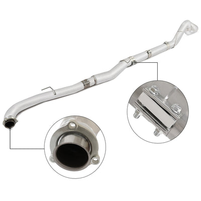 YIKATOO® 5 Inches DOWNPIPE BACK SINGLE ALUMINIZED NO MUFF 2015-2016 Sierra Silverado 2500/3500 6.6L DURAMAX-junior