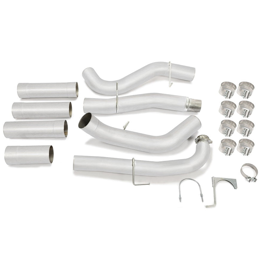 YIKATOO® 5 Inches DOWNPIPE BACK SINGLE ALUMINIZED NO MUFF 2015-2016 Sierra Silverado 2500/3500 6.6L DURAMAX-junior