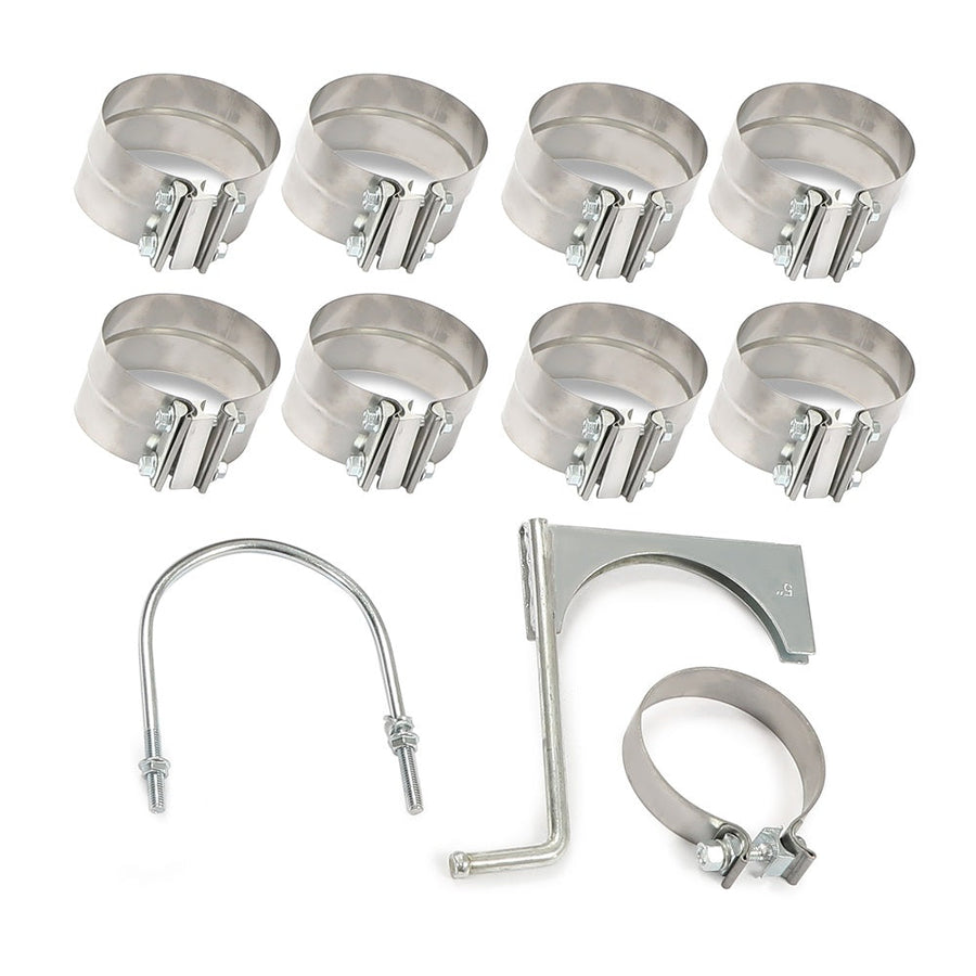 YIKATOO® 5 Inches DOWNPIPE BACK SINGLE ALUMINIZED NO MUFF 2015-2016 Sierra Silverado 2500/3500 6.6L DURAMAX-junior