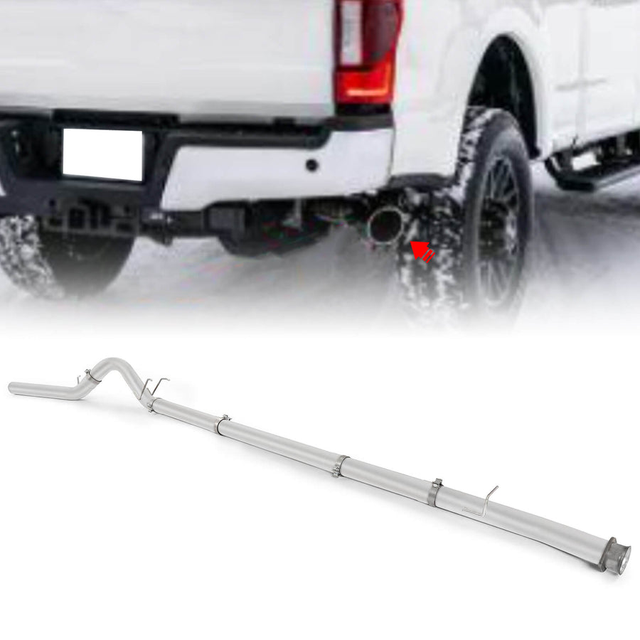 YIKATOO® 4 Inches AL Exhaust w/o Muffler For 2008-2010 Ford Powerstroke 6.4L-junior