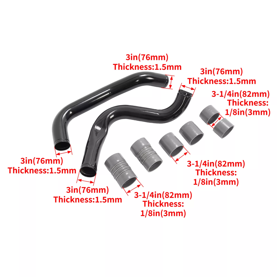 Intercooler Pipe Tube Hot Cold Side Kit For Ford 7.3L 99.5-03 Powerstroke Diesel-junior