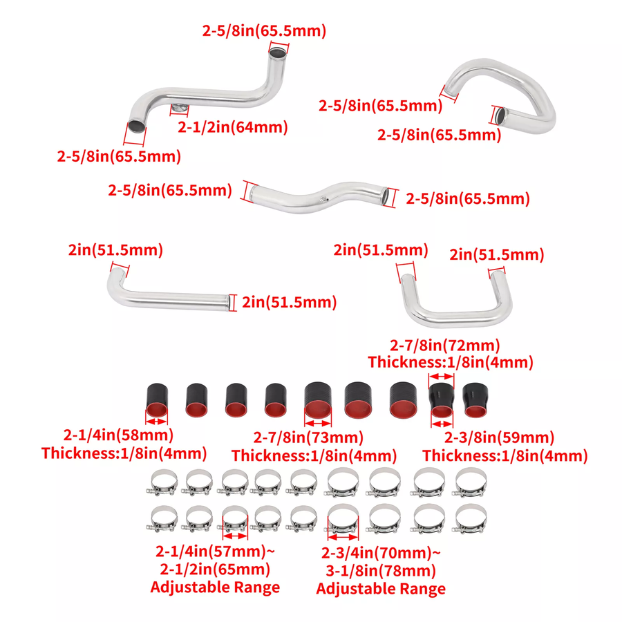 Intercooler Pipe & Boot Kit For Acura Integra For Honda Civic 1990-01 1992 2000-junior