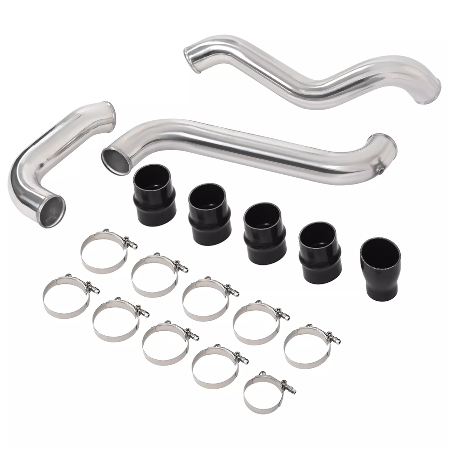 3 Inches Polished Intercooler Pipe &Boot Kit For 2011-2016 GMC CHEVY 6.6L LML Duramax-junior