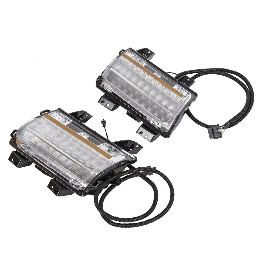 YIKATOO® Clear LED Fender Daytime Running Turn Signal Lights For 2018-2020 Jeep Wrangler JL -junior