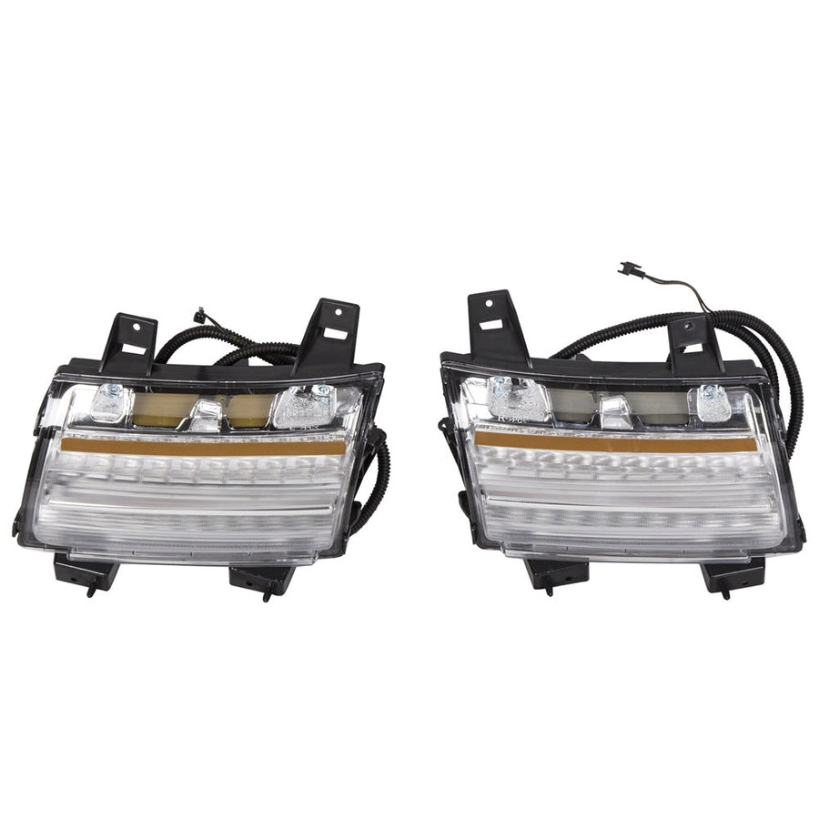 YIKATOO® Clear LED Fender Daytime Running Turn Signal Lights For 2018-2020 Jeep Wrangler JL -junior