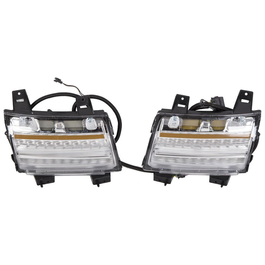 YIKATOO® Clear LED Fender Daytime Running Turn Signal Lights For 2018-2020 Jeep Wrangler JL -junior