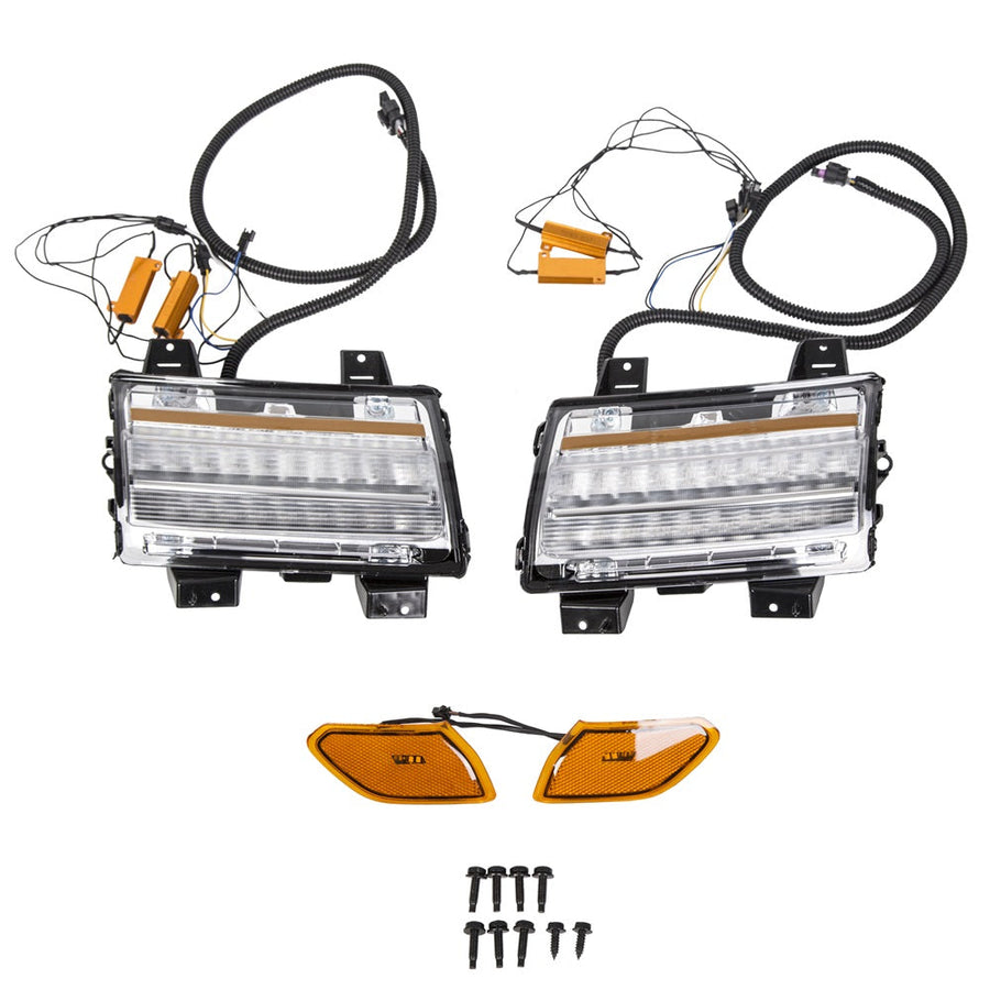 YIKATOO® Front Fender Flare Wheel Eyebrow Lights For 2018-2020 Jeep Wrangler JL -junior