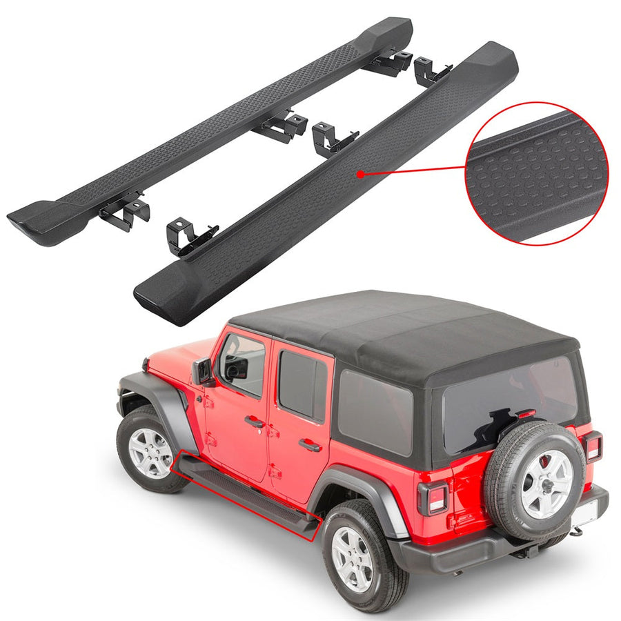 YIKATOO® Nerf Bar Side Step Running Board OE Style For 2018-2022 Jeep Wrangler JL 4DR -junior