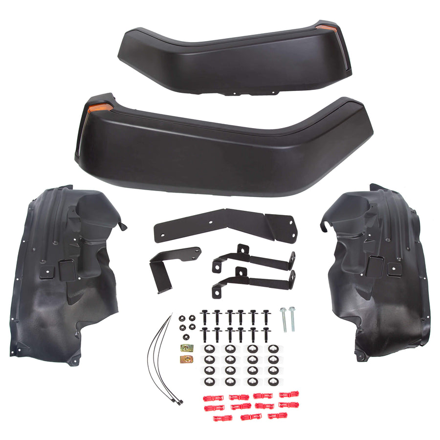 YIKATOO® Front Fender Flares with Lights & Inner Liners for 2007-2018 Jeep Wrangler JK -  junior