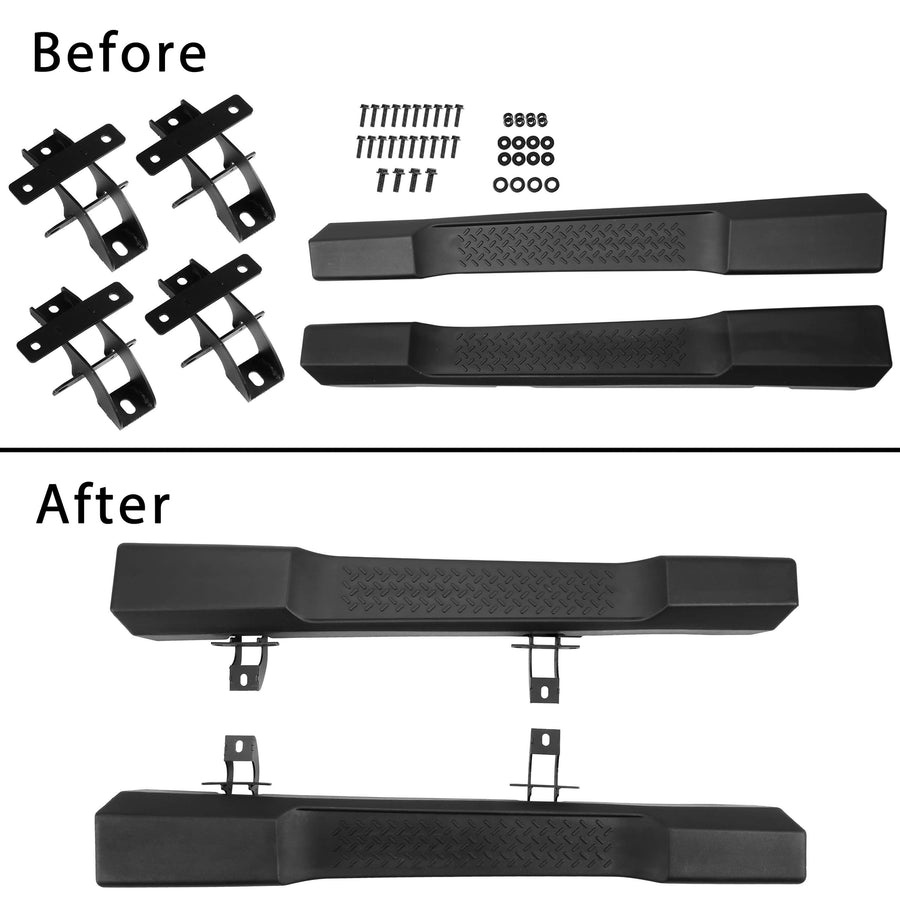 YIKATOO® Running Board Side Steps for 2007-2017 Jeep Wrangler JK 2 Door - junior