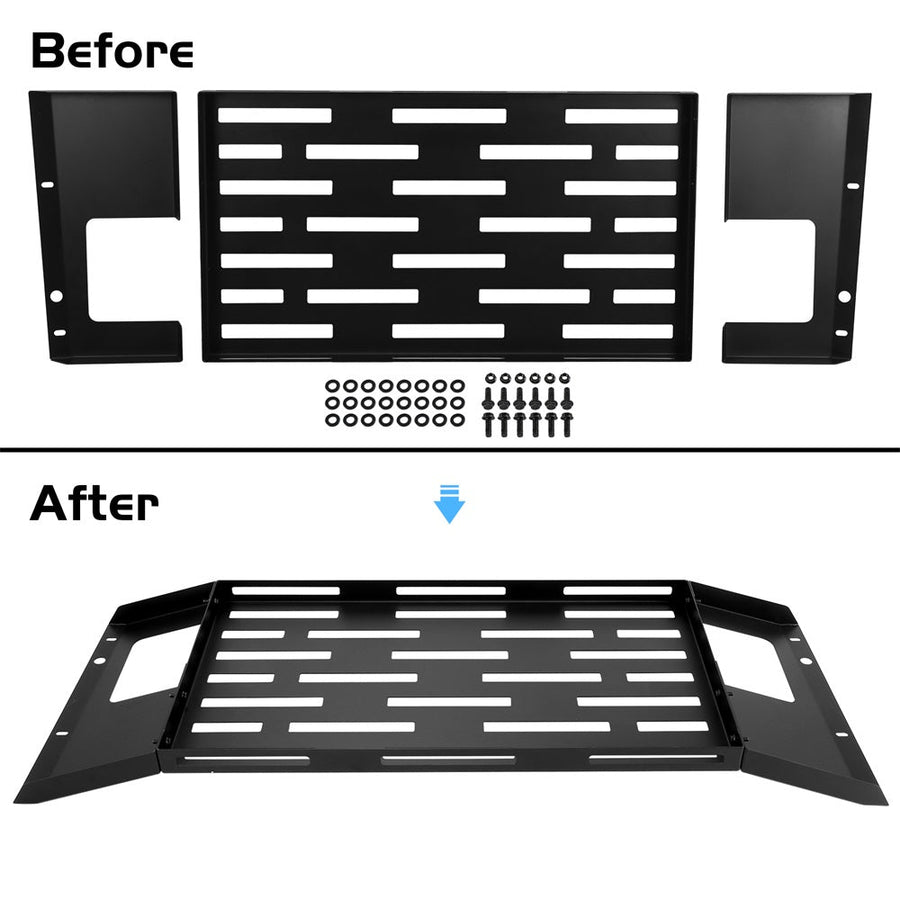 YIKATOO® Rear Cargo Basket Rack Metal Luggage Storage Carrier Fits 2007-2018 Jeep Wrangler JK -junior