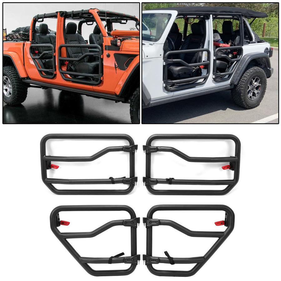 YIKATOO® Front&Rear Tube Door Kit For 2018-2021 Jeep Gladiator & JL Wrangler (4-door) -junior